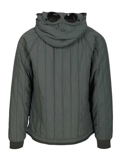 C.p. Company Padded Goggle Jacket Jackets Grey In Gray