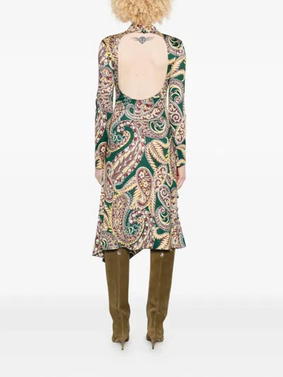 Etro Paisley Print Dress In Multi