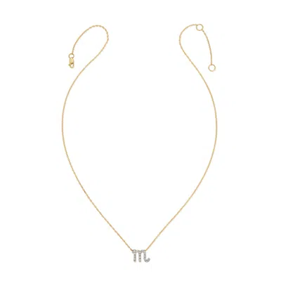 Heather Hawkins Jewelry Women's Gold Horoscope Zodiac Virgo Mercury Fine Diamond Fourteen Karat Necklace In Gold