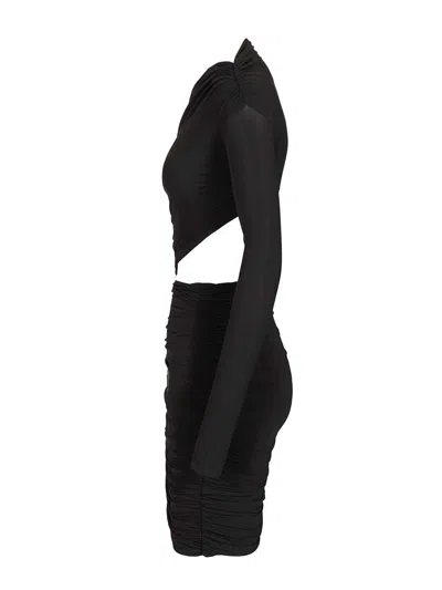 Amazuìn Asymmetric Dress In Black