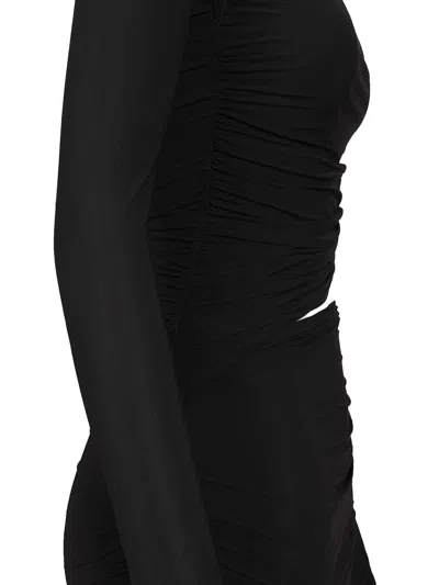 Amazuìn Asymmetric Dress In Black