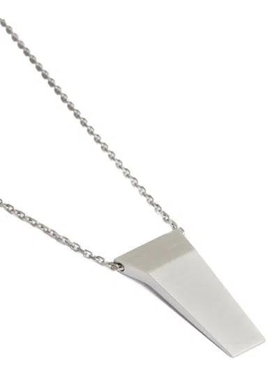 Rick Owens Pendant Necklace In Metallic