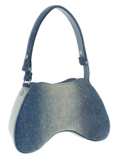 Diesel Rhinestone-embellished Shoulder Bag In Blue