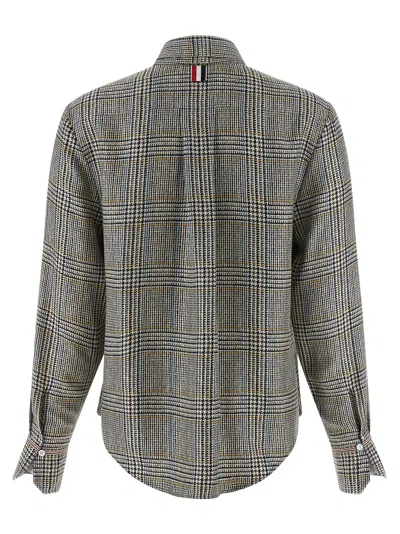 Thom Browne Prince Of Wales Check Shirt Shirt And Blouse Multicolor In Gray