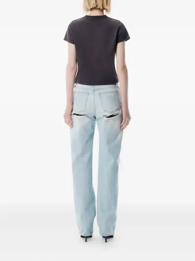 Alexander Wang Reverse Embroidery Logo Washed Jersey T-shirt