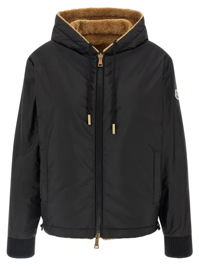 Moncler Reversible Hoodie Sweatshirt Multicolor In Animal Print