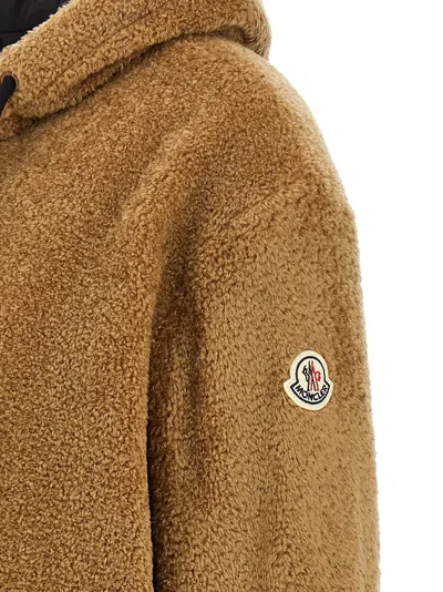 Moncler Reversible Hoodie Sweatshirt Multicolor In Animal Print