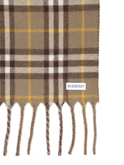 Burberry Reversible Scarf Scarves And Foulards Brown In Brown