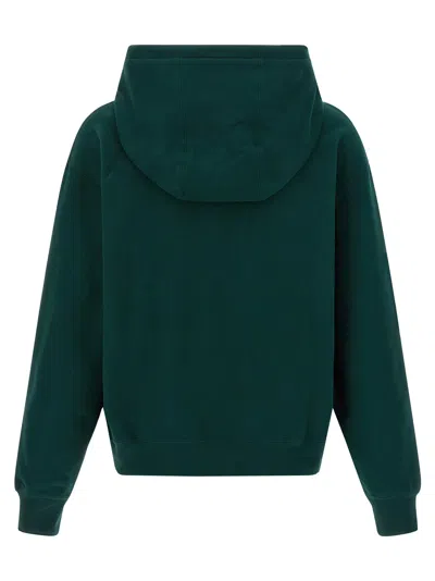 Saint Laurent Hoodie With Drawstring And Kangaroo Pocket In Green