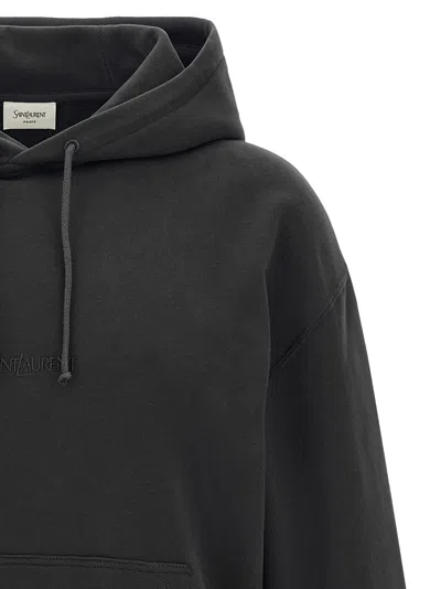 Saint Laurent Sweatshirt Gray In Black