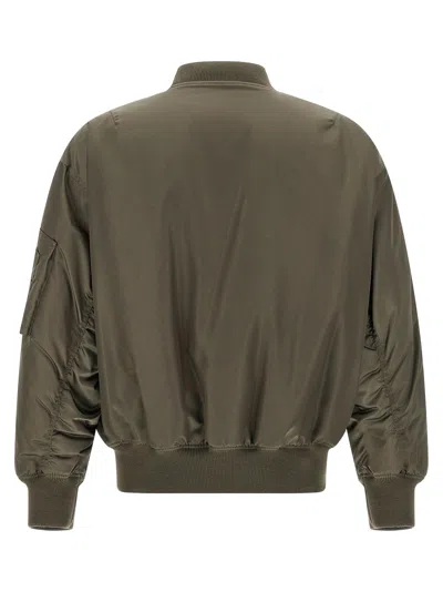 Saint Laurent Serge Bomber Jacket Puffer Jackets Green In Green