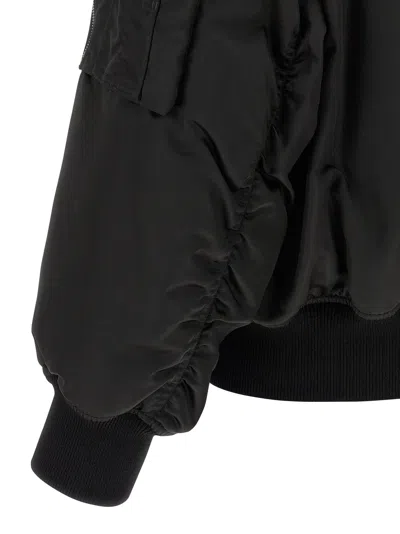Saint Laurent Serge Bomber Jacket Puffer Jackets Black In Black