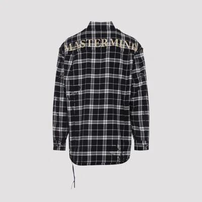 Mastermind Japan Reversible Plaid Shirt Button-down Collar In Black