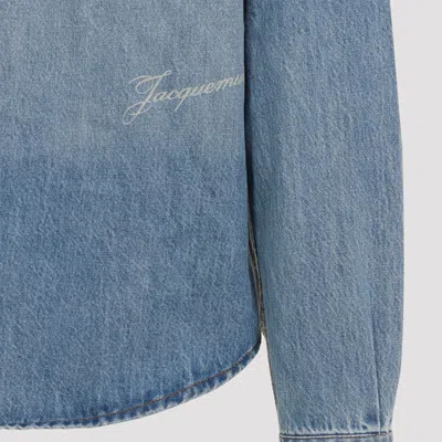 Jacquemus La Chemise De-nimes Simon With Embroidered Logo Clothing