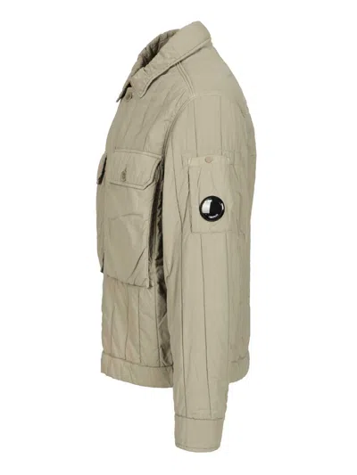 C.p. Company Short Padded Jacket Jackets Grey In Gray