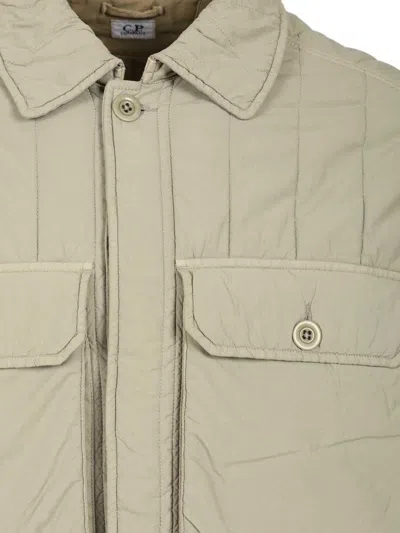 C.p. Company Short Padded Jacket Jackets Grey In Gray