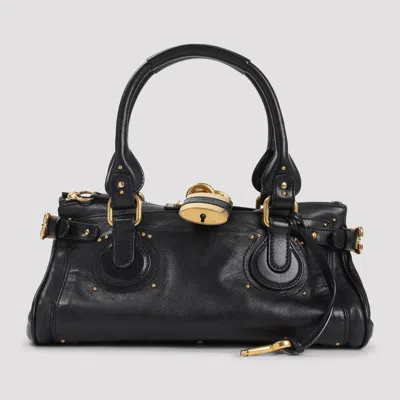 Chloé Structured Shoulder Bag With Padlock And Studs
