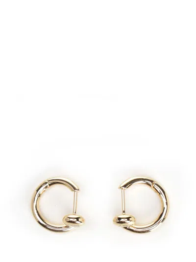 Loewe Silver Hoop Earrings Jewelry Gold In Gold