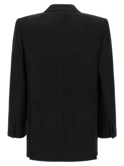 Saint Laurent Peak-lapel Single-breasted Blazer In Black