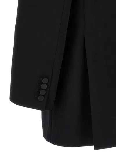 Saint Laurent Peak-lapel Single-breasted Blazer In Black