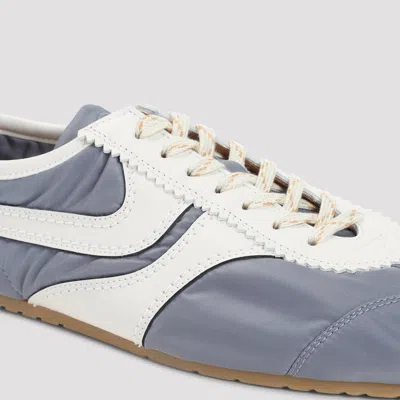 Dries Van Noten Low-profile Blue Sneakers With Contrasting Side Stripes