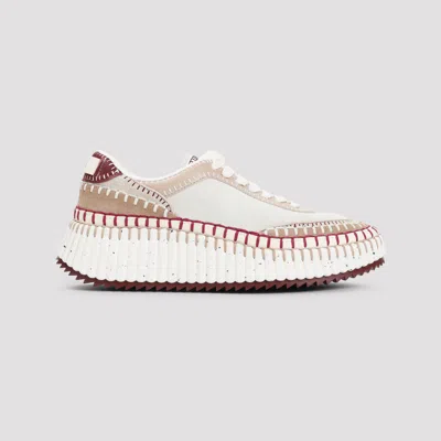 Chloé Nama Textured-sole Lace-up Sneakers