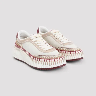 Chloé Nama Textured-sole Lace-up Sneakers