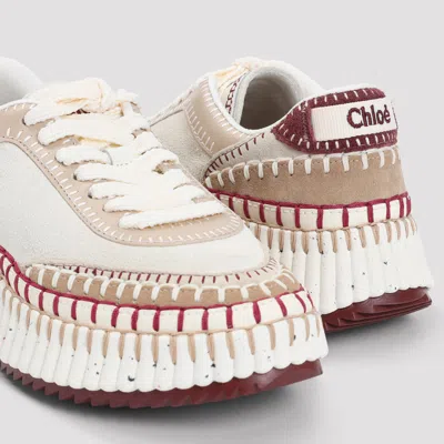 Chloé Nama Textured-sole Lace-up Sneakers