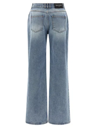 Balmain Straight Leg Denim Trousers With Five Pockets