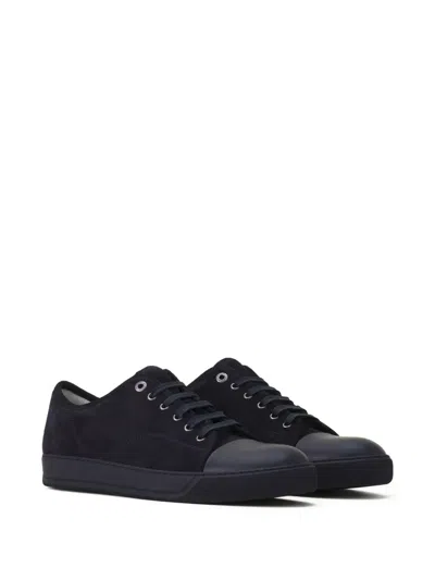 Lanvin Suede Sneakers With Contrasting Toecap In Black