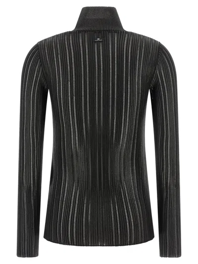 Elisabetta Franchi Knit Sweater With Long Sleeves And High Neck