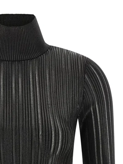 Elisabetta Franchi Knit Sweater With Long Sleeves And High Neck