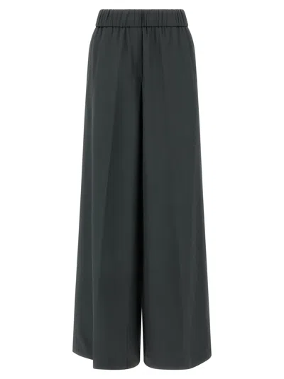 Peserico Wide Leg Trousers Elastic Waistband