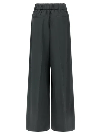Peserico Wide Leg Trousers Elastic Waistband