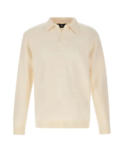 Represent Clothing Polo In Maglia Aged White In Pink