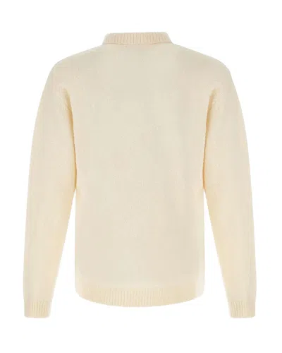 Represent Clothing Polo In Maglia Aged White In Pink