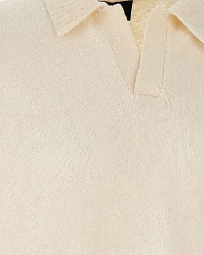 Represent Clothing Polo In Maglia Aged White In Pink