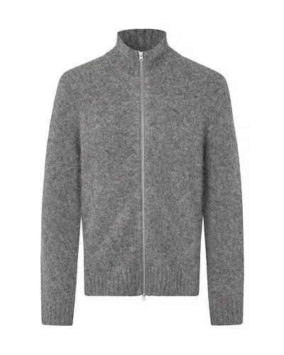 Samsoe & Samsoe Cardigan Sajean Zip 15425 Iron Gate In Gray
