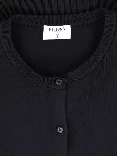Filippa K Merino Short Cardigan In Black