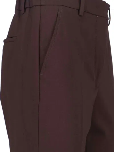Incotex Straight-leg Trousers With Mid-rise Elastic Waistband And Tailored Finish In Brown