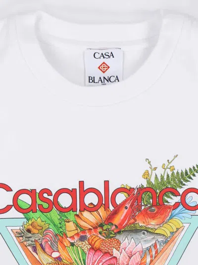 Casablanca Tennis Club Icon T-shirt In White