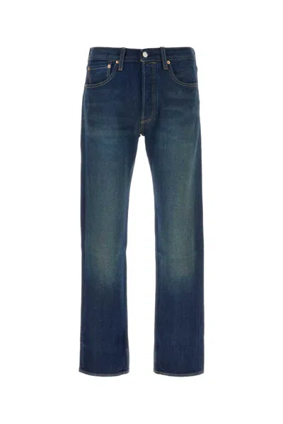 Levi's 501 Straight-leg Jeans In Light-wash Cotton In Blue