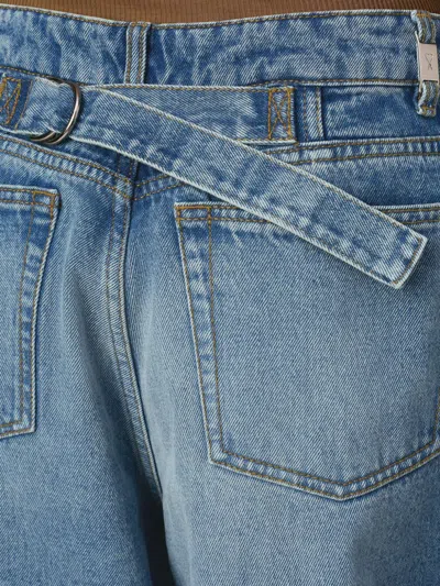 Ami Alexandre Mattiussi Wide Leg Denim Trousers Featuring Pockets
