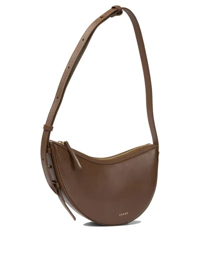 Soeur Adjustable Strap Shoulder Bag With Smooth Finish In Brown