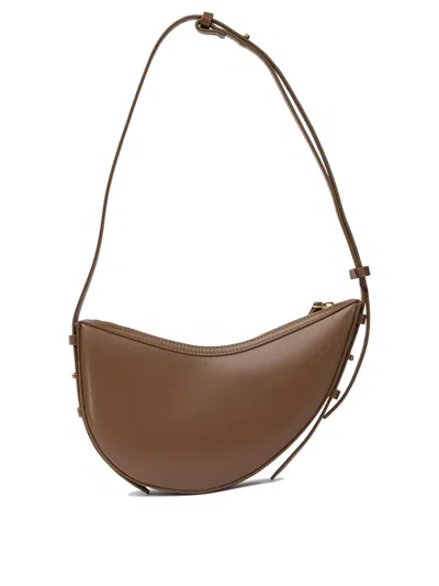 Soeur Adjustable Strap Shoulder Bag With Smooth Finish In Brown