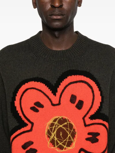 Kenzo Futura Wool Crewneck Jumpers In Black