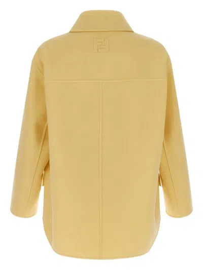 Fendi Wool Double-breasted Pea Coat Clothing
