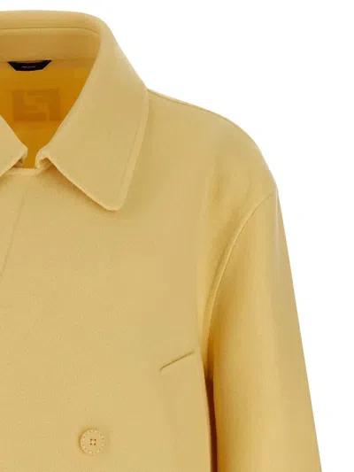 Fendi Wool Double-breasted Pea Coat Clothing