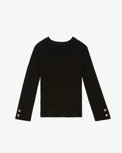 Isabel Marant Dixie Ribbed Wool Sweater In Black