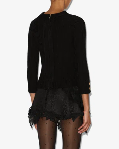 Isabel Marant Dixie Ribbed Wool Sweater In Black
